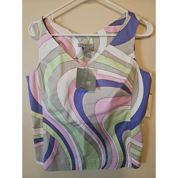 Co & Eddy Women's Multi-Color Sleeveless Stretch Top Size‎ M - Picture 1 of 10